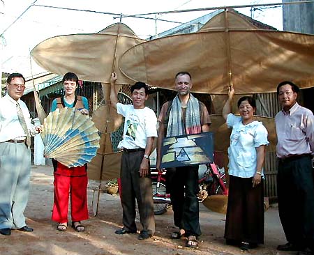 from left: mr.ouk lay, kisa, krong nguon ly, mr.tom, mrs.krong, mr.dek sarin.